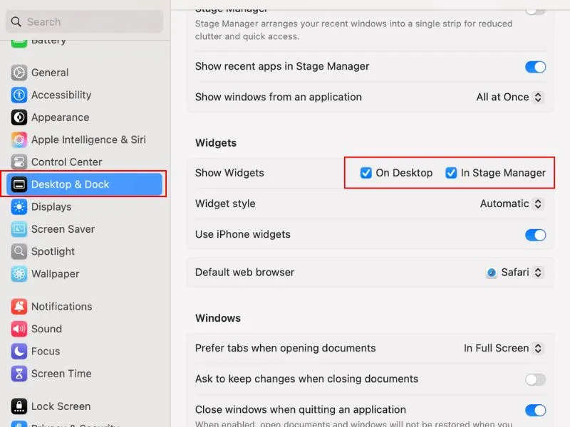 giữ wigdet luôn hiển thị khi ấn vào màn hình chính